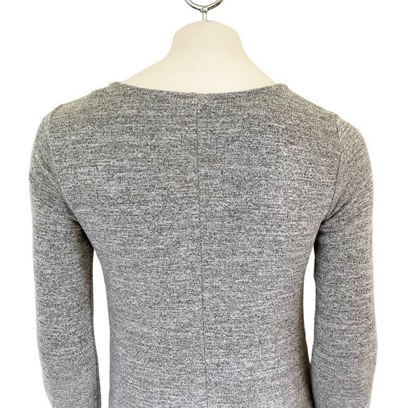 GAP Metallic Stretch Knit Long Sleeve Shift Dress in Heather Gray Gold SZ XS - Picture 6 of 10